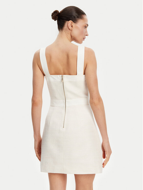 Guess Guess Ежедневна рокля W5GK77 WH610 Екрю Slim Fit