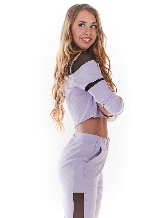 Infinite You Infinite You Bluzka M237 Fioletowy Basic Fit
