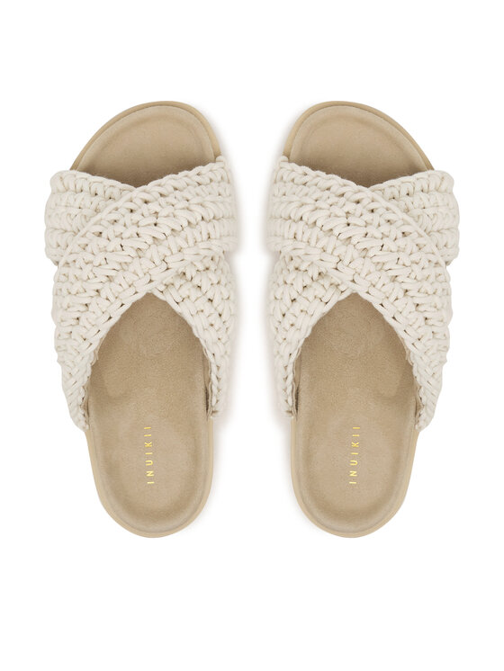 Inuikii Inuikii Şlapi Woven 1004.003.0062 Alb