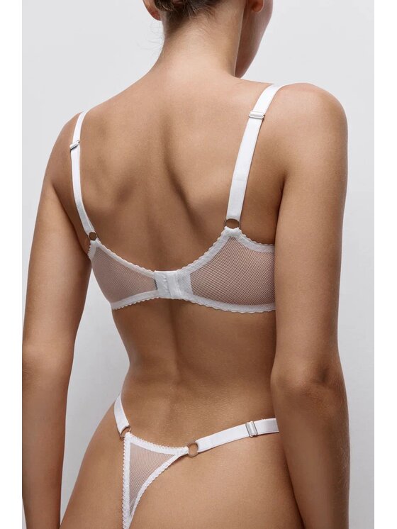 Merci Lingerie Merci Lingerie Biustonosz balkonetka EB02WP04D Biały