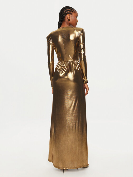 Silvian Heach Silvian Heach Abendkleid GPA24205VE Goldfarben Slim Fit