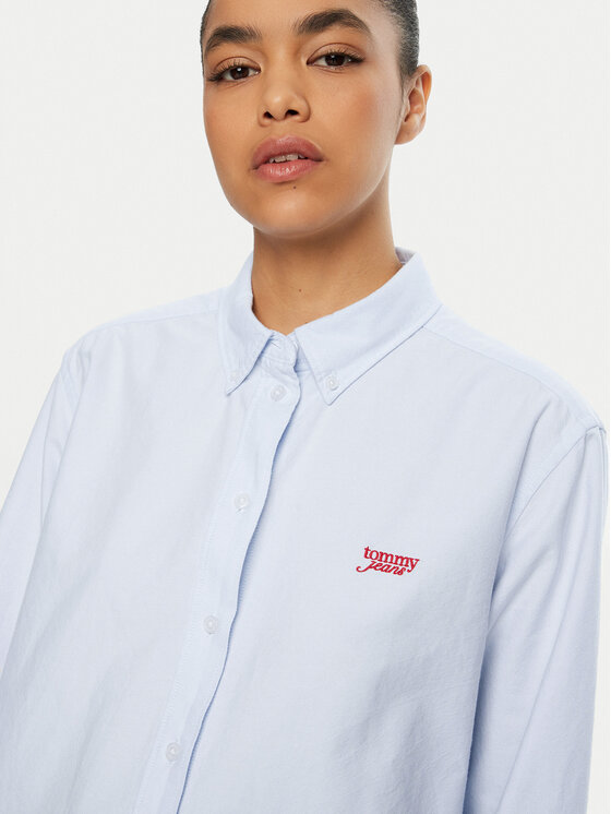 Tommy Jeans Tommy Jeans Cămașă DW0DW19358 Albastru celest Relaxed Fit