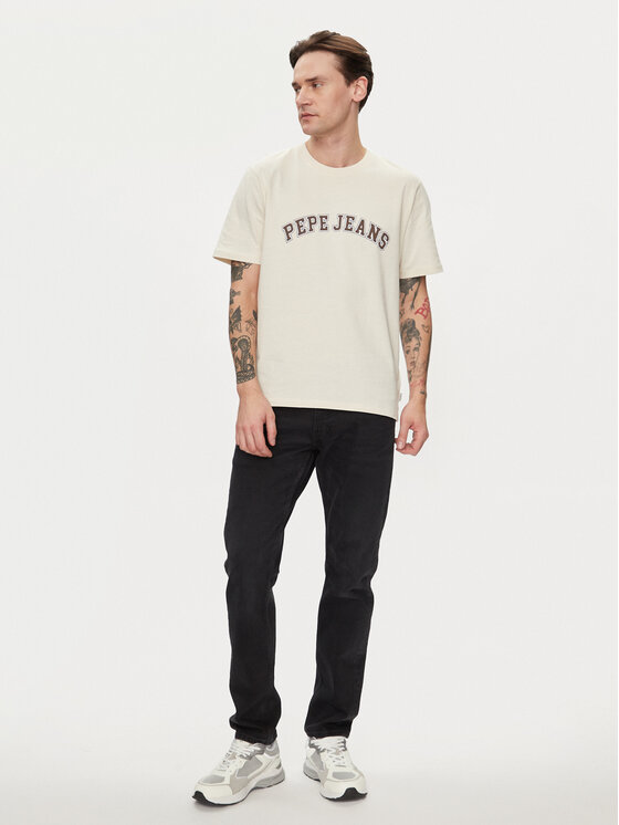 Pepe Jeans Pepe Jeans T-Shirt Clement PM509220 Béžová Regular Fit