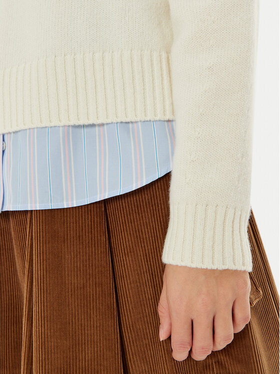 Weekend Max Mara Weekend Max Mara Sweter Gabbia 2425366162 Écru Regular Fit