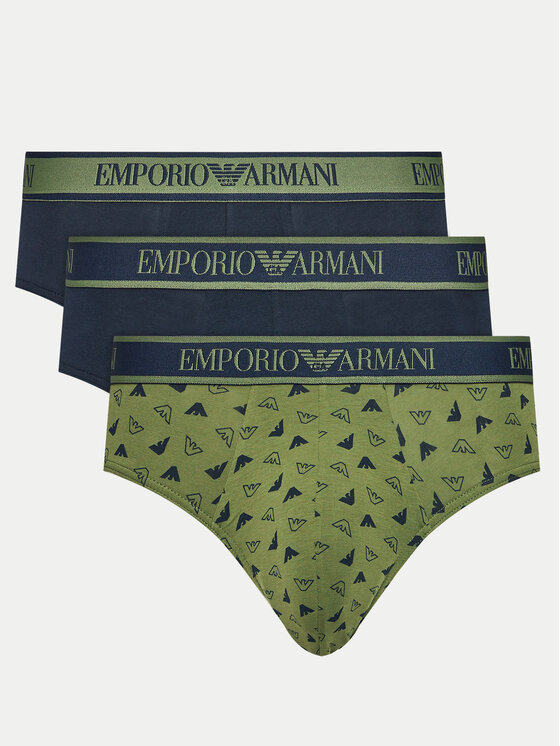 Emporio Armani Underwear Set Od 3 Para Muških Slip Gaća 112132 4F717 75436 Šarena