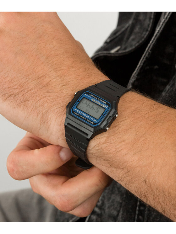 Casio Casio Zegarek F-105W-1AWYEF Czarny