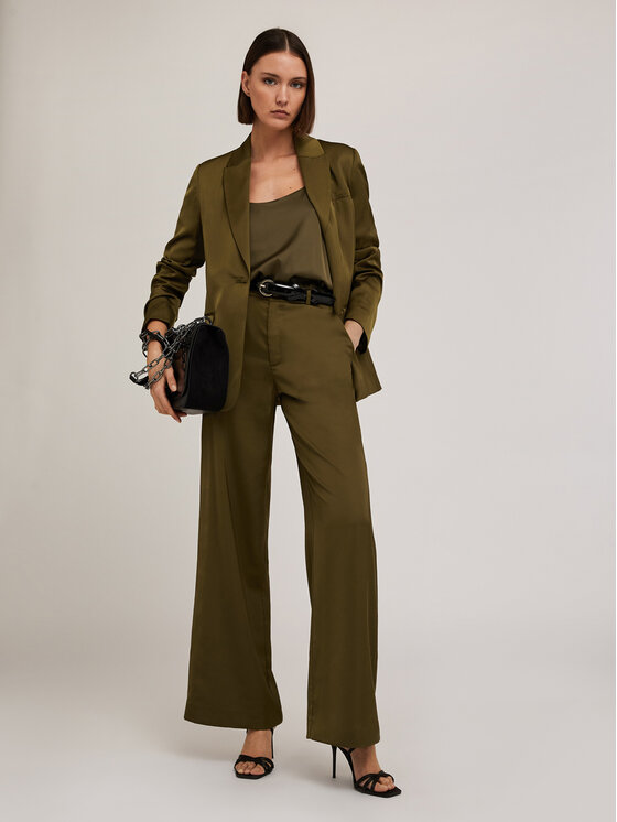 Motivi Motivi Pantaloni di tessuto P232Q003816N035 Verde Over Fit