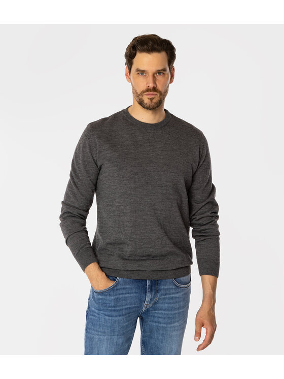 Lee Cooper Lee Cooper Sweter LOKI Szary Regular Fit