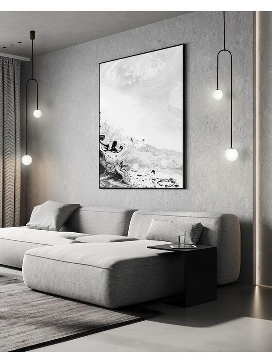 MIAhome MIAhome Lampa wisząca LOW czarna 133 cm Czarny