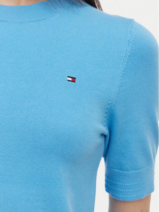 Tommy Hilfiger Tommy Hilfiger Sweter WW0WW49705 Niebieski Slim Fit