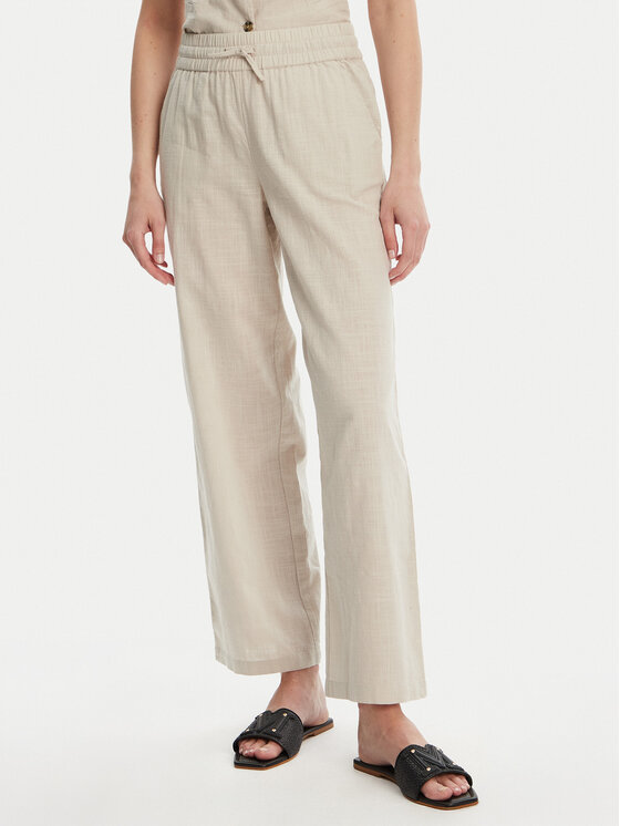 Vero Moda Vero Moda Pantaloni din material Caia 10333796 Bej Wide Leg