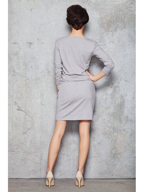 Infinite You Infinite You Sukienka letnia M041 Szary Basic Fit