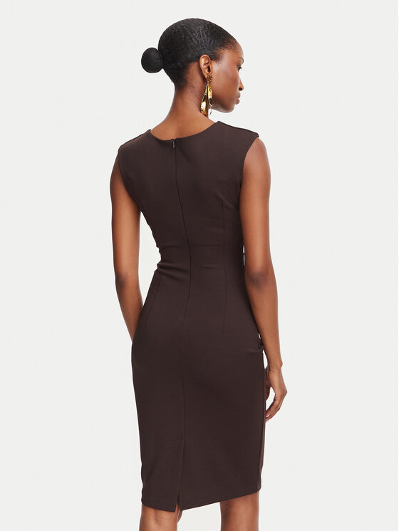 Rinascimento Rinascimento Sukienka koktajlowa CFC0130273003 Brązowy Slim Fit