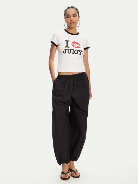 Juicy Couture Juicy Couture Тишърт I Kiss JCWCT125318 Бял Slim Fit