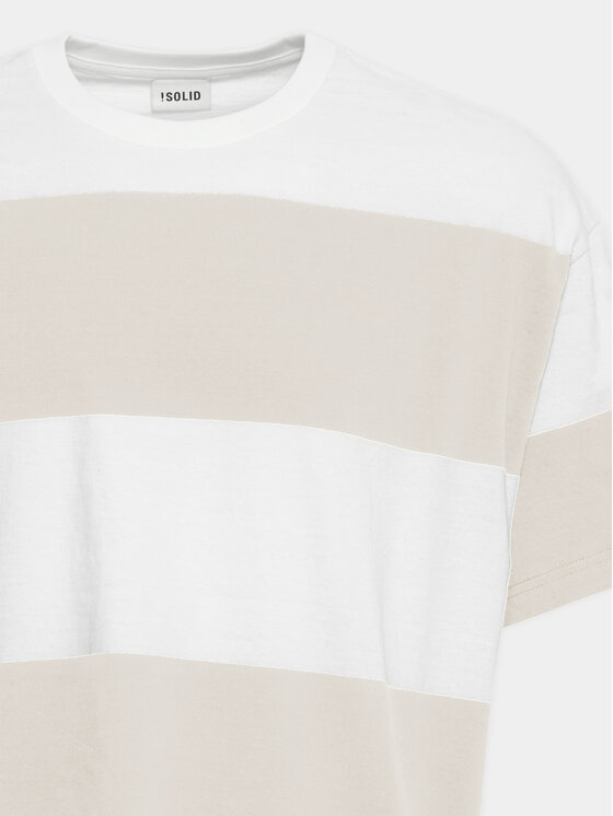 Solid Solid T-shirt Ijam 21108144 Bež Regular Fit