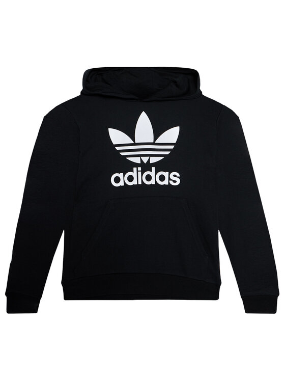 adidas adidas Majica dugih rukava Trefoil DV2870 Crna Regular Fit