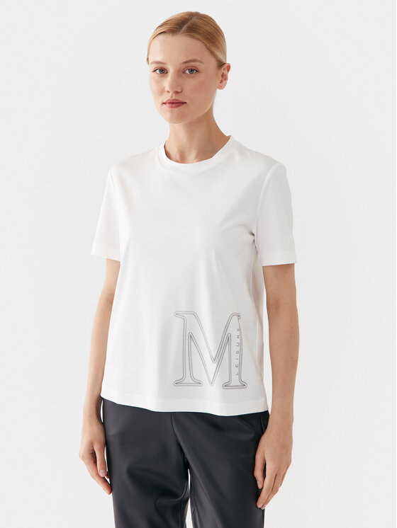 Max Mara Leisure Tricou Monviso 2339760336 Alb Regular Fit Modivo.ro