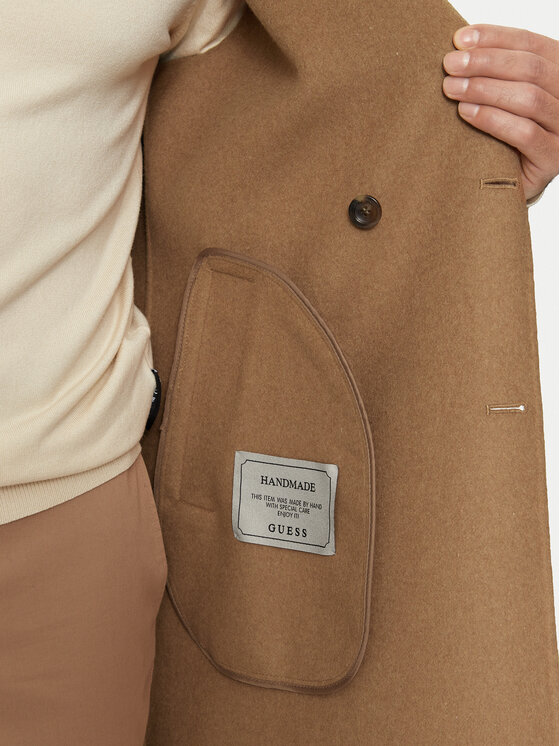 Guess Guess Вовняне пальто M4BL47 WGJU2 Бежевий Regular Fit