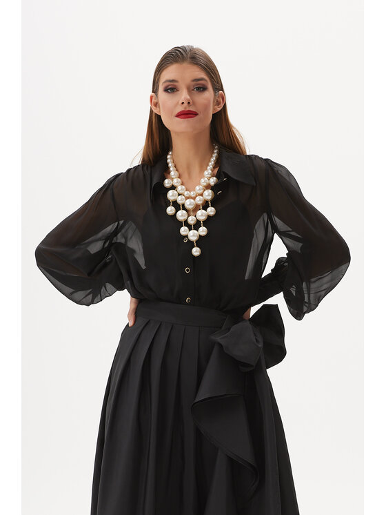 Castellani Castellani Koszula Ricarda Czarny Regular Fit