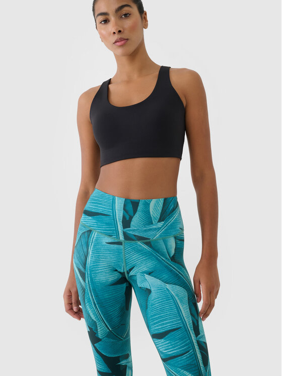 4F 4F Legginsy MULTI ACTIVE Turkusowy Slim Fit