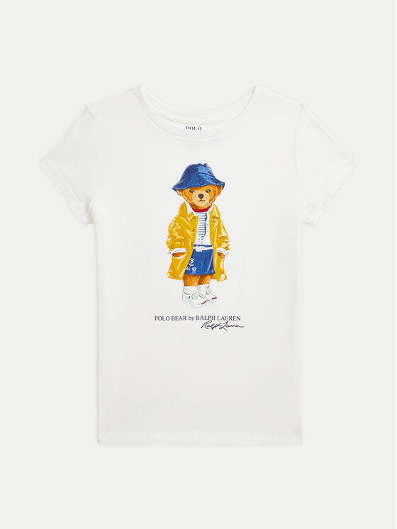 Dziewczęcy T-Shirt Polo Ralph Lauren, Rozmiar L, Biały, 313957377001