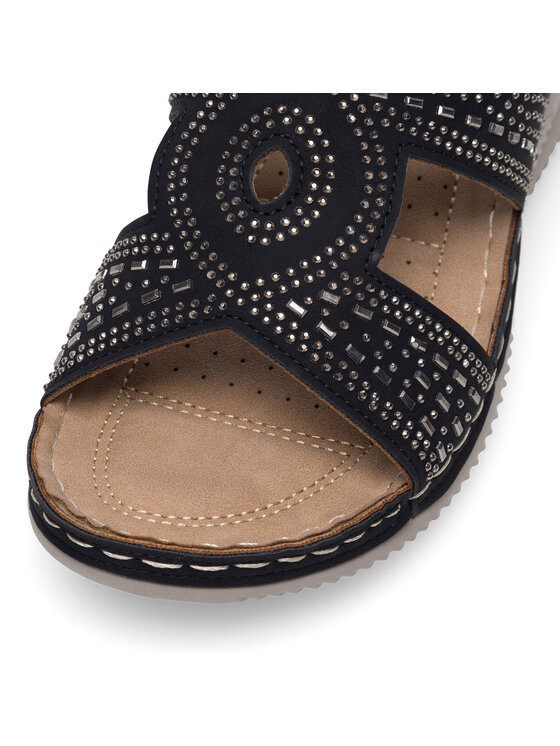 Clara Barson Clara Barson Pantoletten WYL05010-30 Schwarz