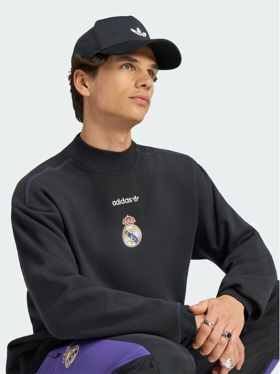 adidas adidas Bluza techniczna 172014 Czarny Loose Fit