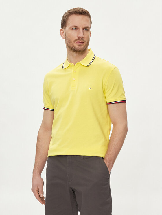 Tommy Hilfiger Polokošeľa 1985 MW0MW30750 Žltá Slim Fit