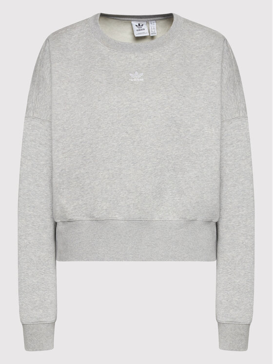 adidas adidas Felpa adicolor Essentials Fleece HF7478 Grigio Relaxed Fit