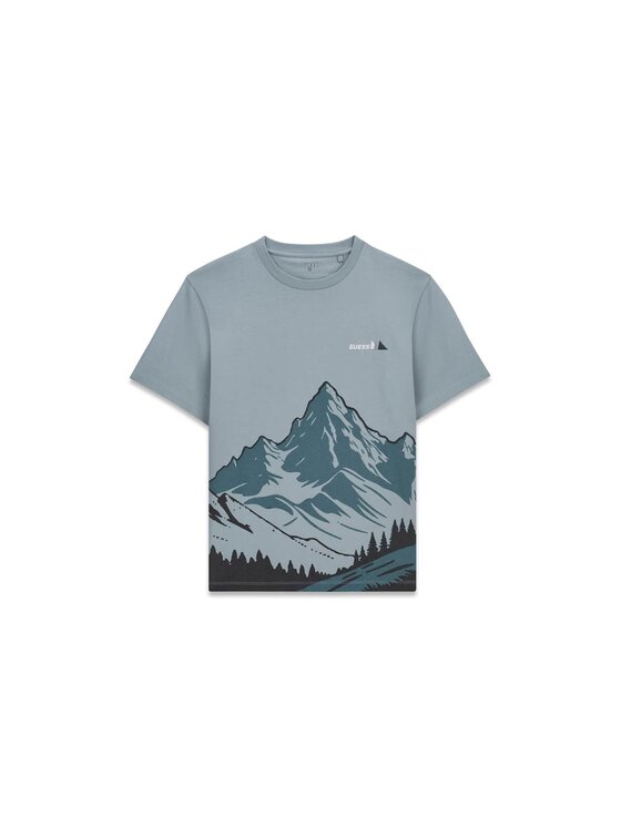 Guess Guess T-Shirt 185519 Srebrny Classic Fit