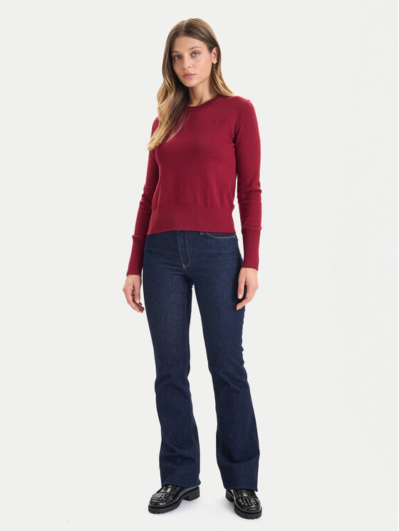 Guess Jeans Guess Jeans Svetr W4BR83 Z3HO2 Červená Regular Fit