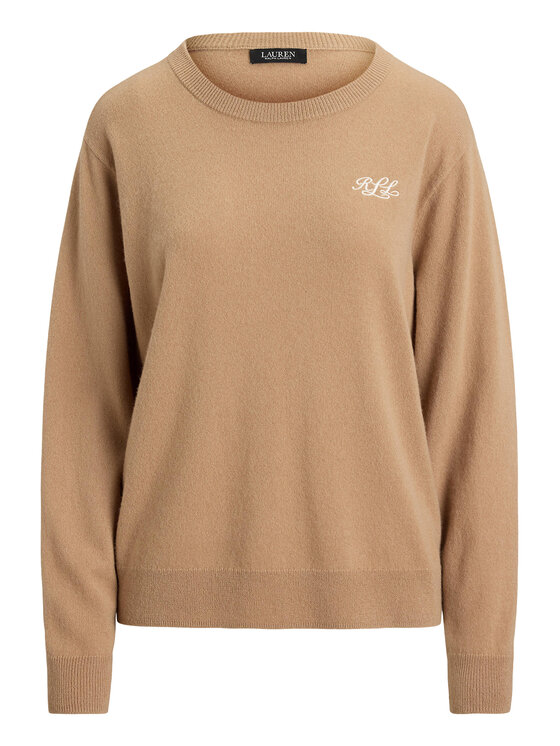 LAUREN RALPH LAUREN LAUREN RALPH LAUREN Πουλόβερ 200P03371500 Σκούρο μπεζ Relaxed Fit