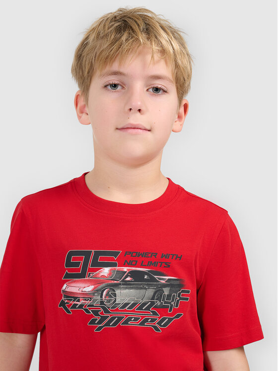 4F 4F T-Shirt ESPORTS RACING Czerwony Regular Fit