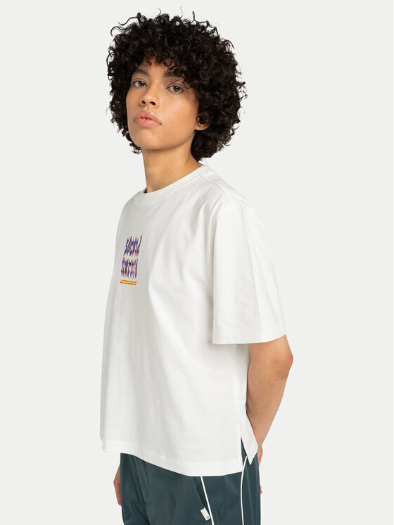 Element Element Marškinėliai Second Nature W ELJZT00142 Balta Relaxed Fit