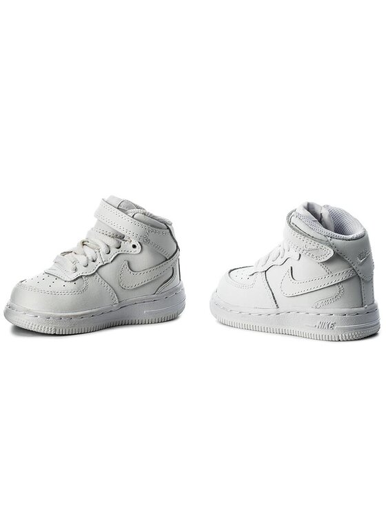 Nike Nike Sneakersy Force 1 Mid (Td) 314197 113 Biały