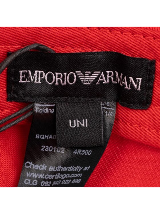 Emporio Armani Emporio Armani Czapka z daszkiem 230102 4R500 Czerwony