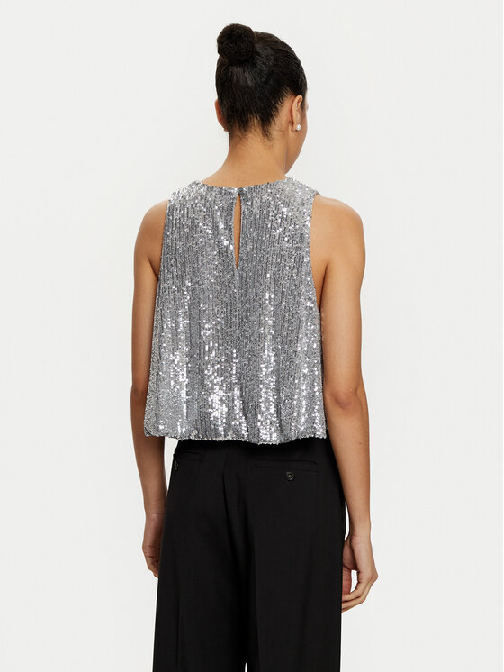 ViCOLO ViCOLO Bluse TS0351 Silberfarben Regular Fit