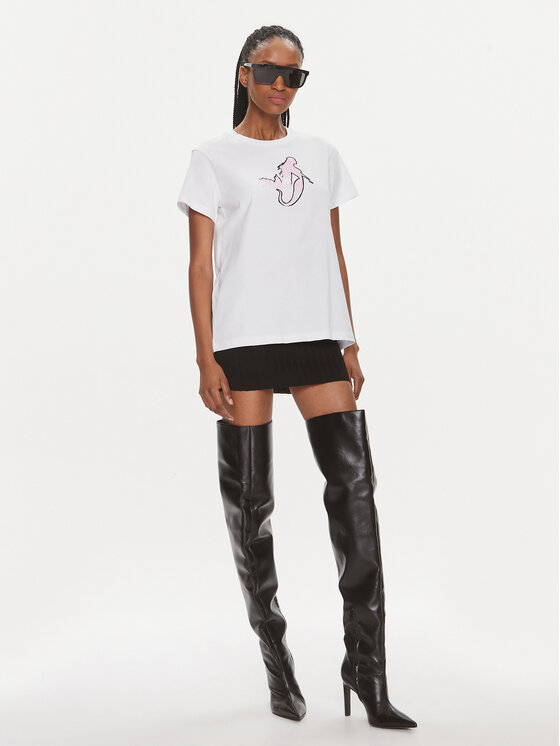 PINKO Pinko T-shirt 100789 A1OC Bijela Regular Fit