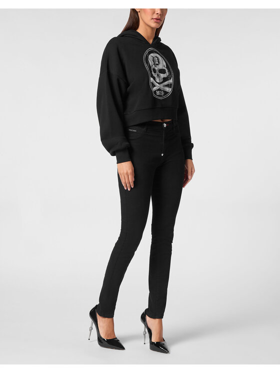 PHILIPP PLEIN PHILIPP PLEIN Mikina 14765 Čierna Regular Fit