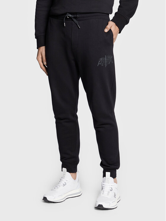 Armani Exchange Pantalon jogging 6LZPHG ZJ6RZ 1200 Noir Regular Fit •  