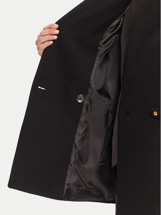 Rinascimento Rinascimento Vuneni kaput CFC0126222003 Crna Slim Fit