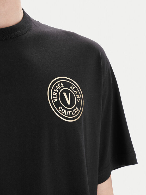 Versace Jeans Couture Versace Jeans Couture T-Shirt 80GAHT04 CJ00T Schwarz Regular Fit