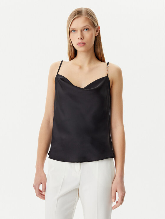 Rinascimento Top CFC0019818002 Čierna Regular Fit