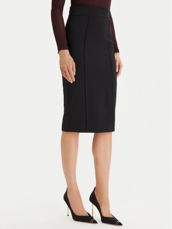 Elisabetta Franchi Elisabetta Franchi Pouzdrová sukně GO-159-61E2-110 Černá Slim Fit