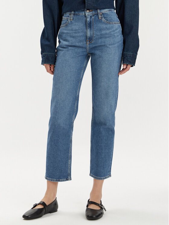 Lee Džínsy Carol 112350789 Modrá Straight Fit