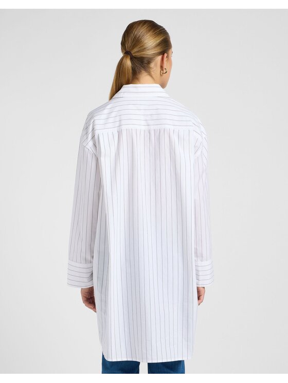 Lee Lee Koszula LOOSE SHIRT Biały Relaxed Fit