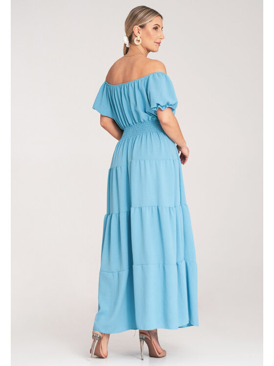 FIGL FIGL Vestito estivo M1170 Blu Flared Fit