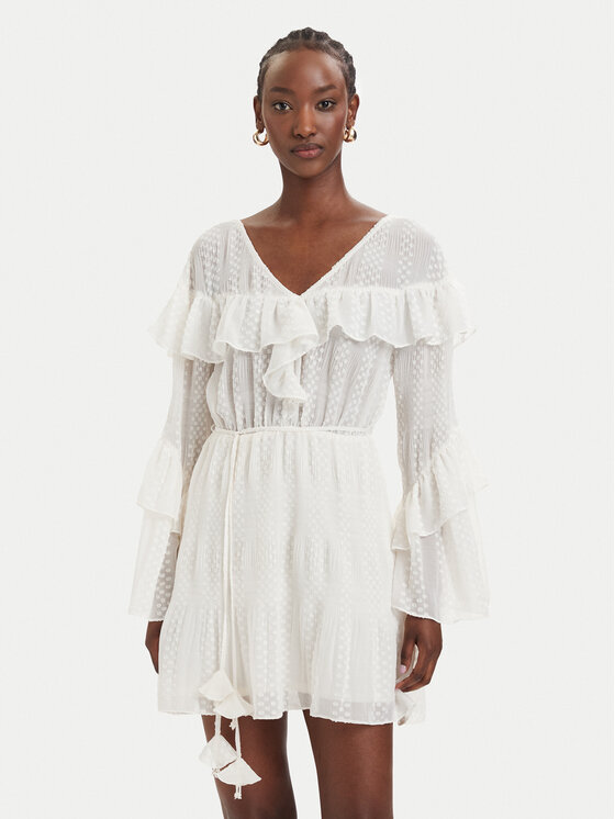 Guess Rochie cocktail W6GK72 W1992 Crem Regular Fit