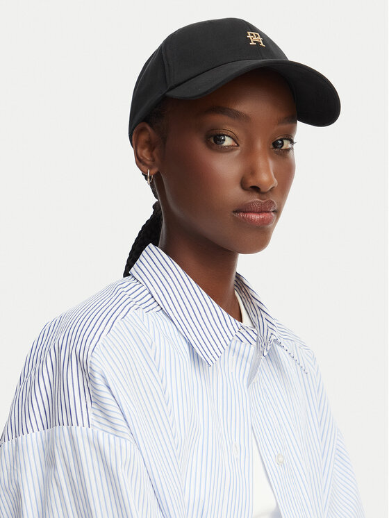 Tommy Hilfiger Tommy Hilfiger Kepurė su snapeliu Elevated Chic AW0AW17631 Juoda