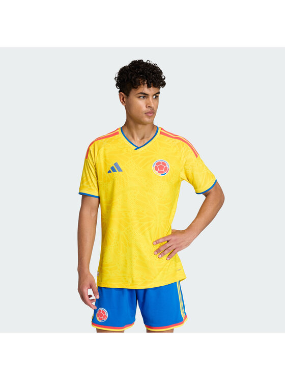 adidas adidas Koszulka techniczna Colombia Żółty Slim Fit